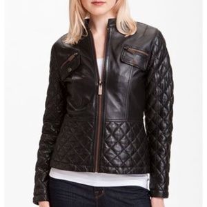 Women's Kenneth Cole Black Quilted Leather Scuba